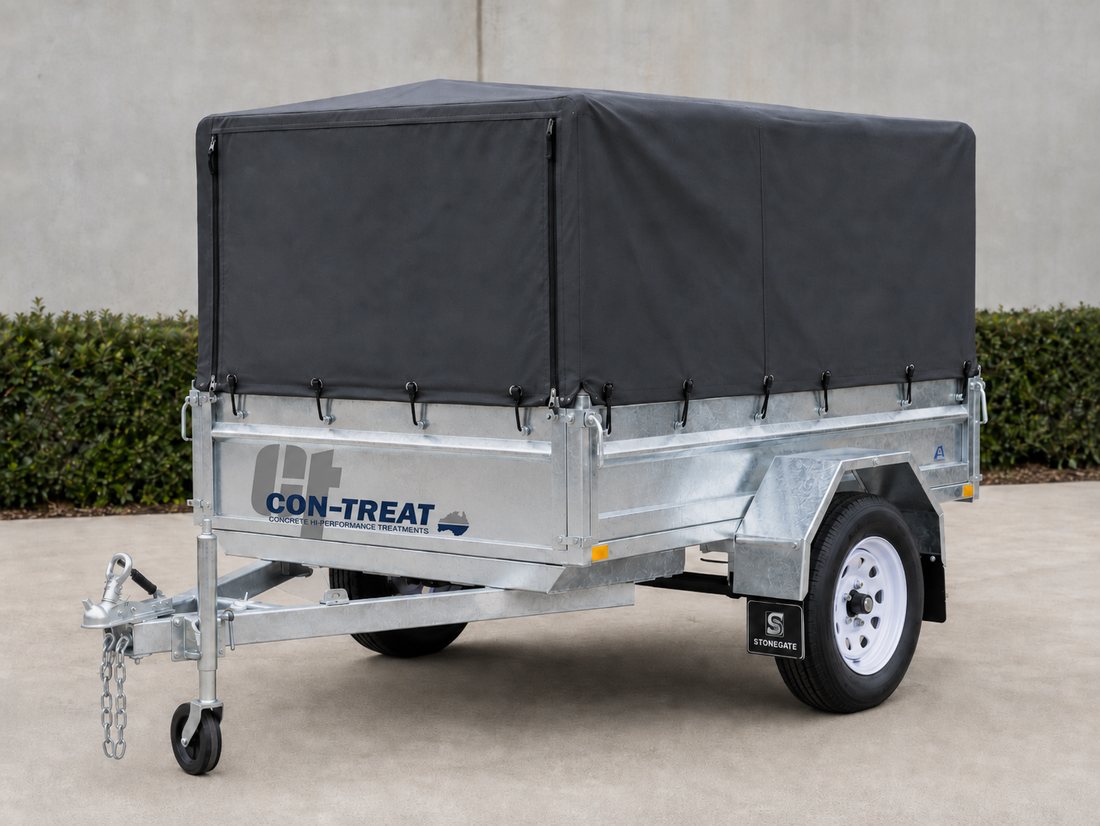 Galvanised enclosed equipment trailer
